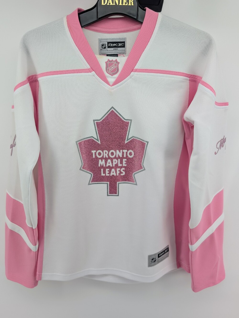 Reebok Toronto Maple Leafs Women's Pink & White Hockey Jersey